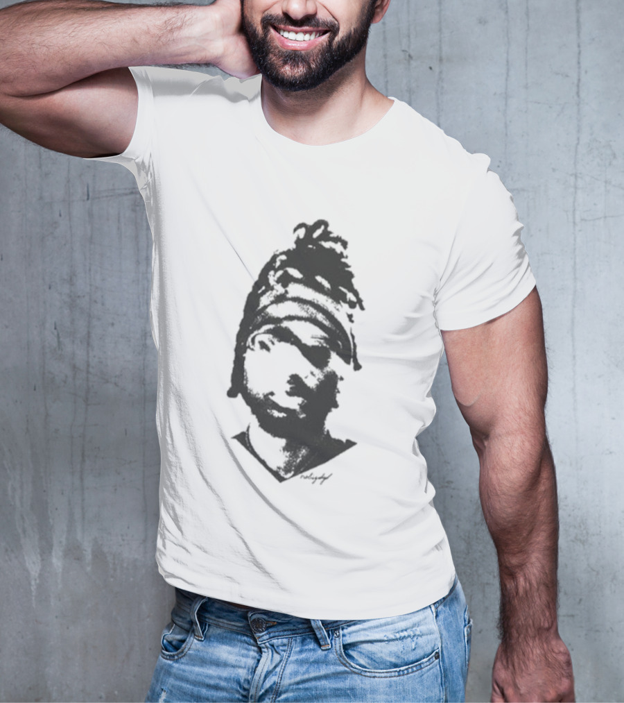 Nobigdyl. Monochrome Silhouette Face T-Shirt