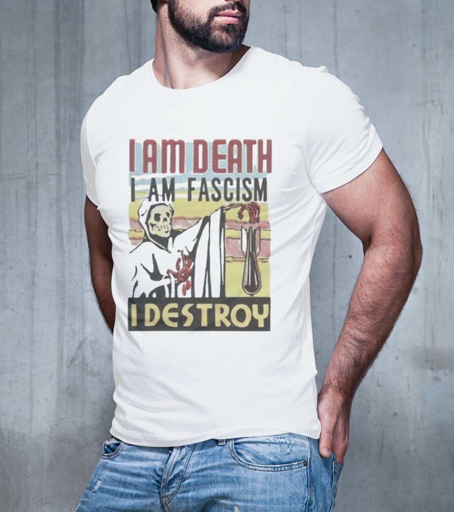 Propagandopolis I Am Death I Am Fascism I Destroy Skeleton Bomb T-Shirt
