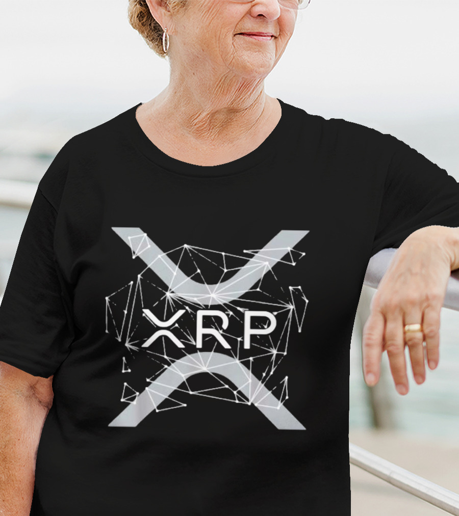 XRP Ripple Logo With Geometric Pattern Elements T-Shirt