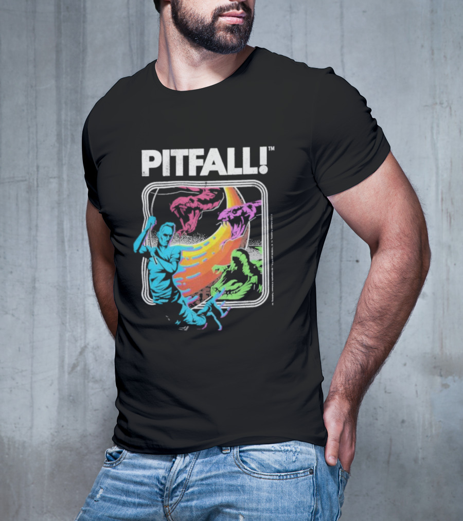 Seven Squared Pitfall Retro Adventure Gaming T-Shirt