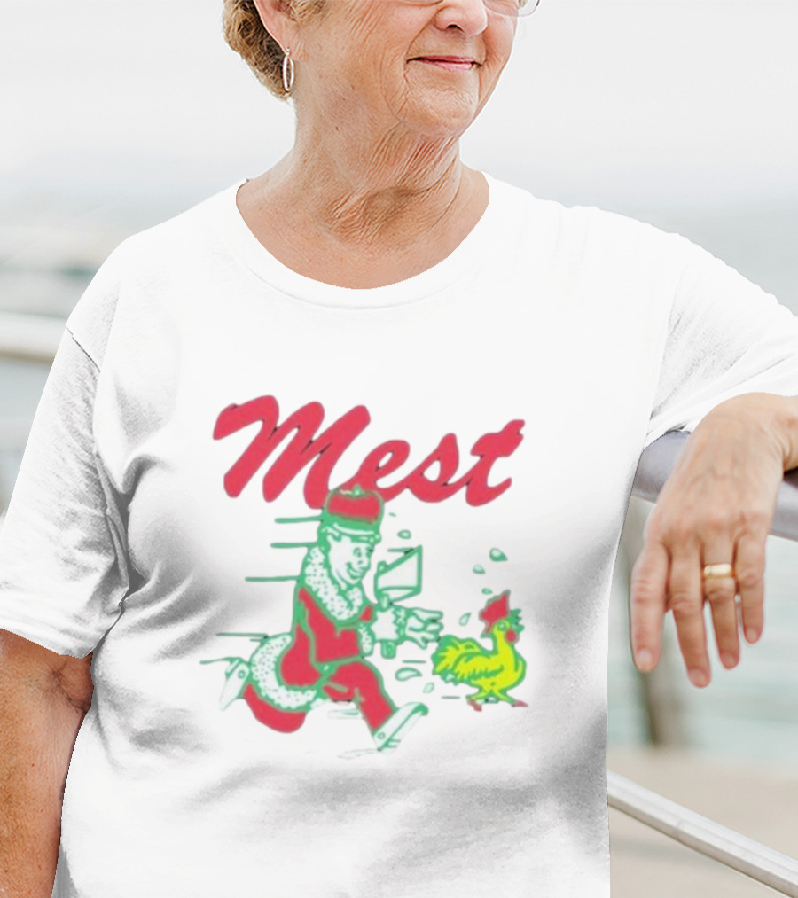 Tony Lovato X Mest The Boys Santa Running With Chicken T-Shirt