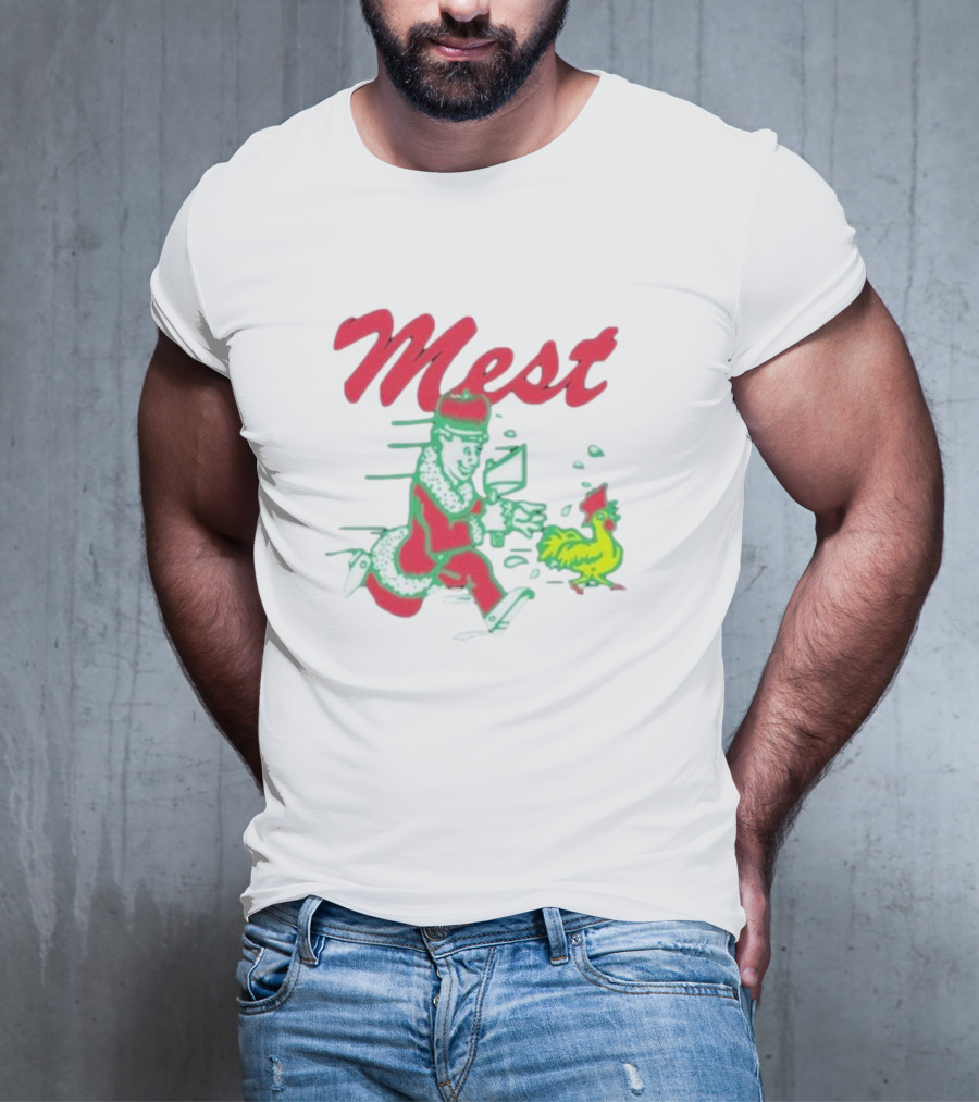 Tony Lovato X Mest The Boys Santa Running With Chicken T-Shirt