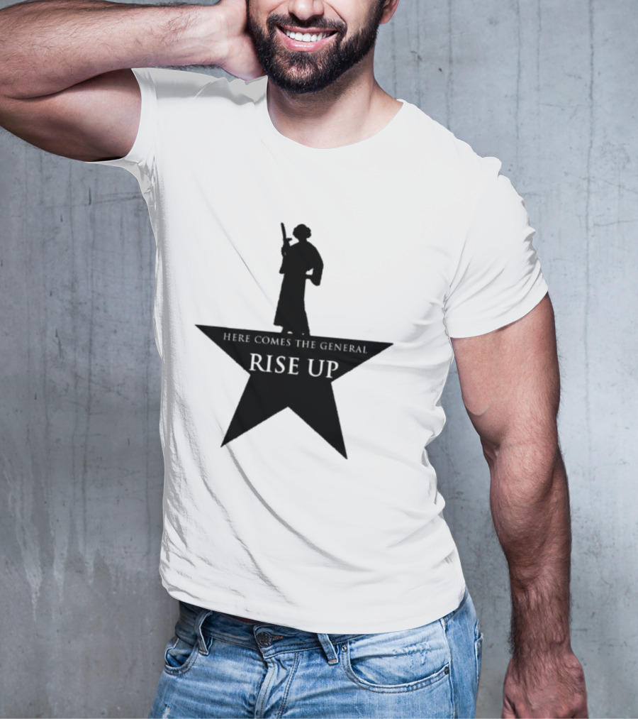 Here Comes The General Rise Up Hamilton Star T-Shirt