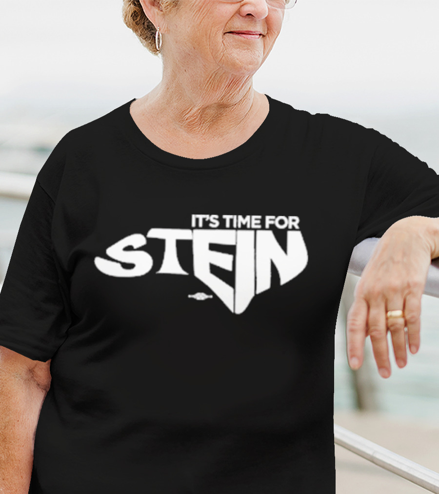 IT’S TIME FOR STEIN Classic Superhero Inspired Bold Lettering T-Shirt