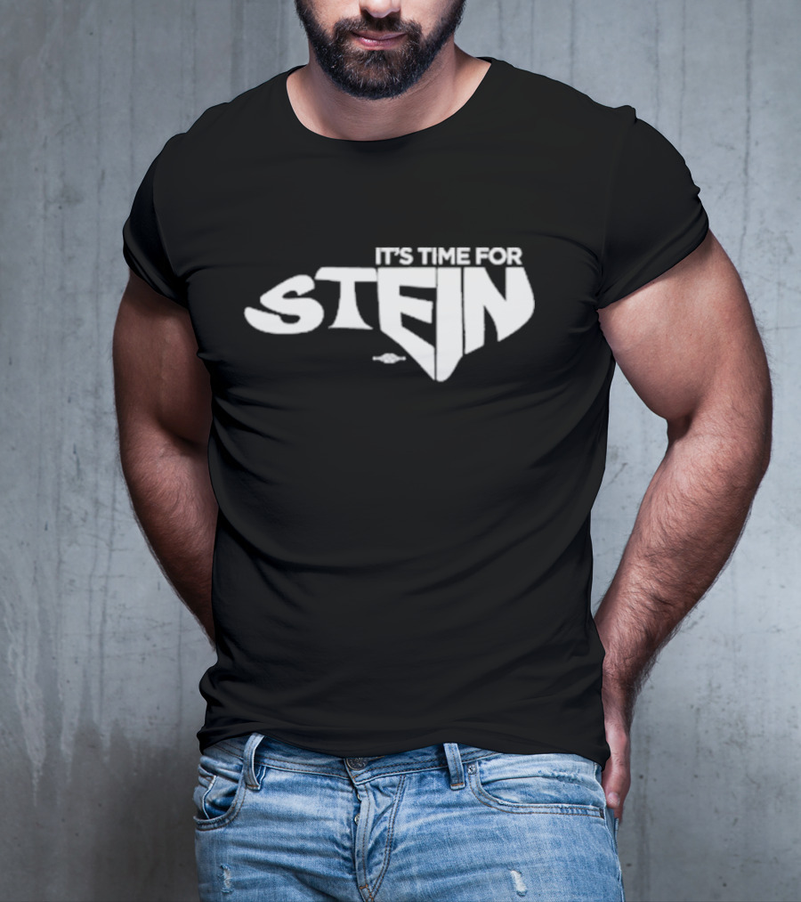 IT’S TIME FOR STEIN Classic Superhero Inspired Bold Lettering T-Shirt