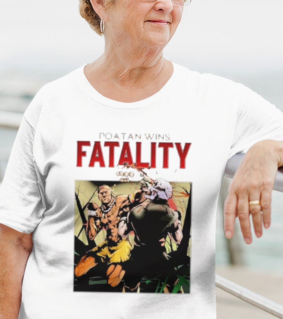Poatan Wins Fatality Comic Style Fight Scene T-Shirt