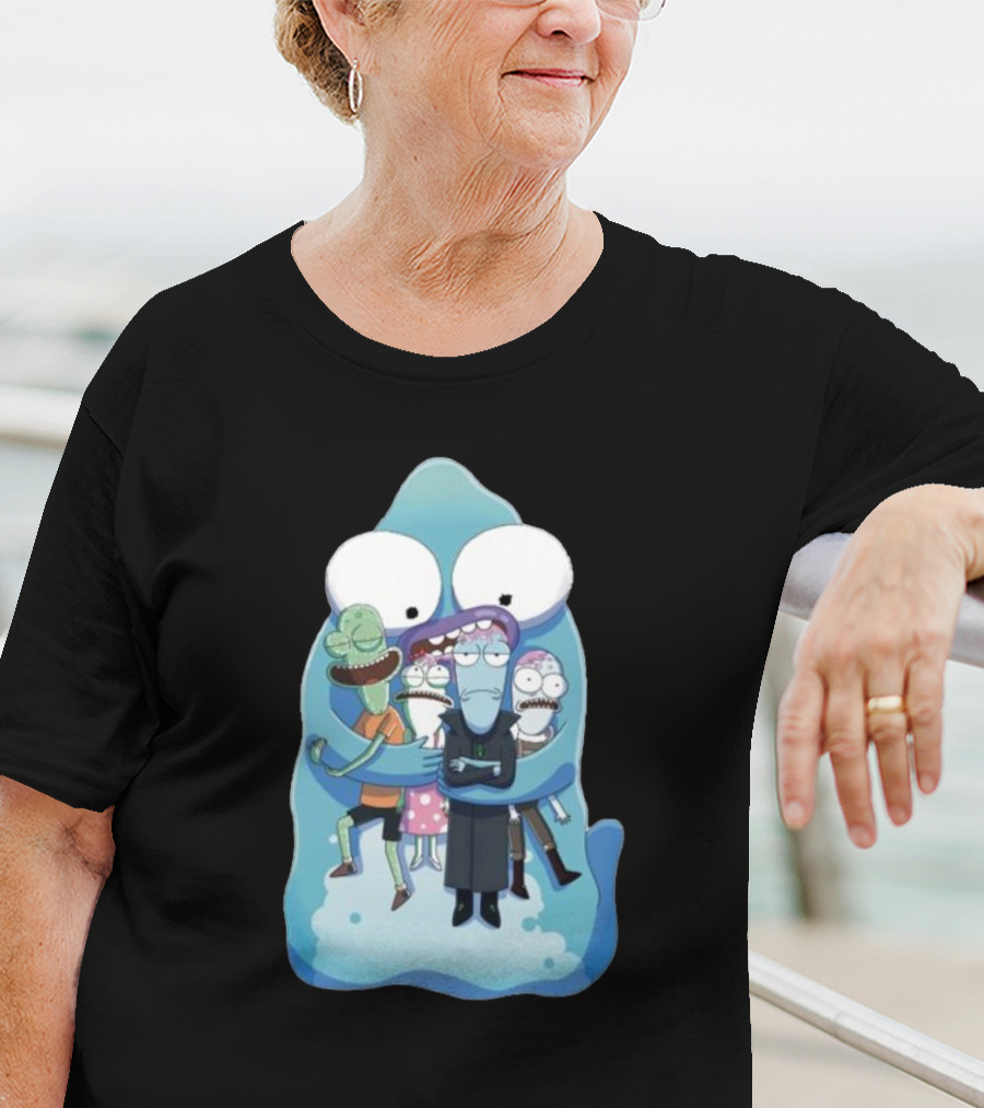 Pupa Hug With Solar Opposites Characters T-Shirt