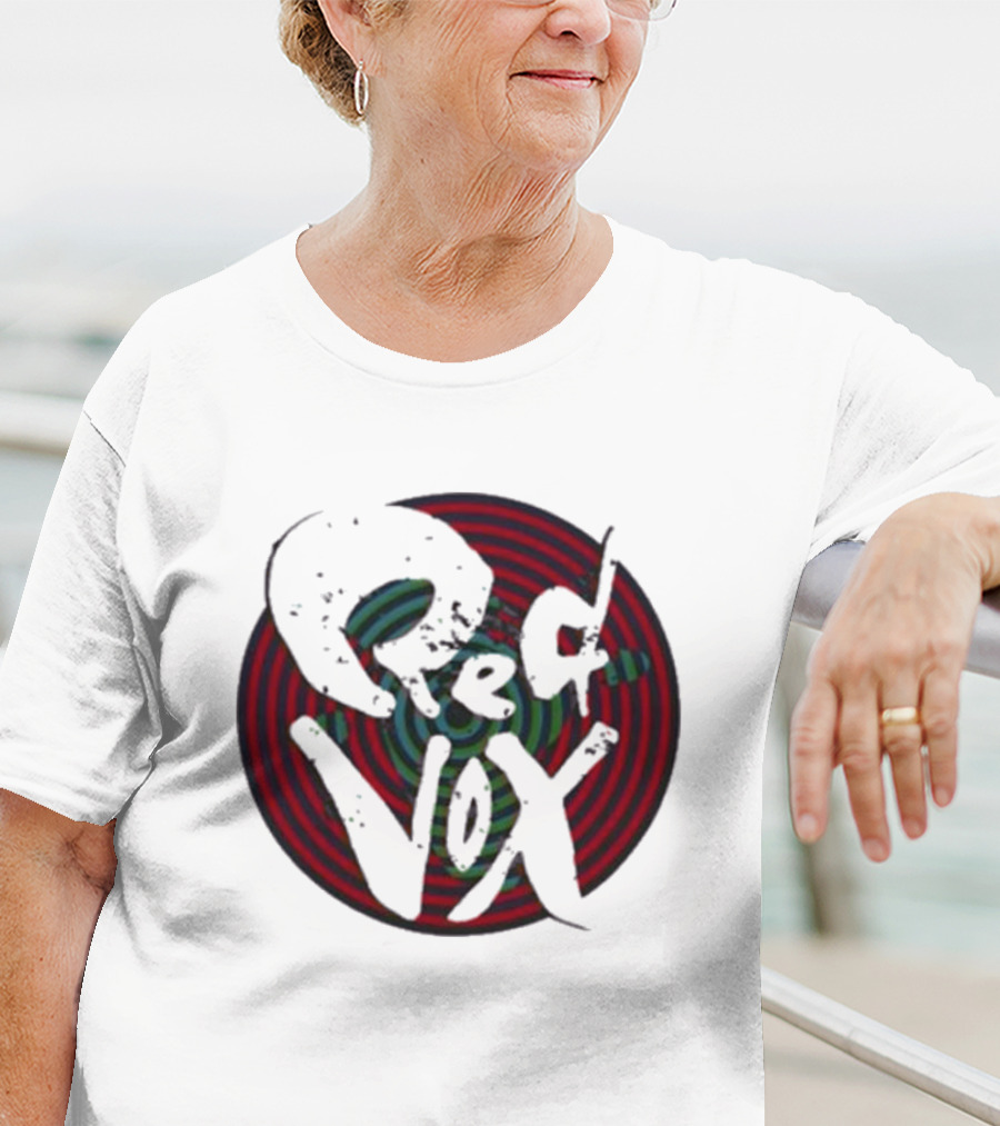 Retroware Red Vox Psychedelic Spiral Retro Vibes T-Shirt