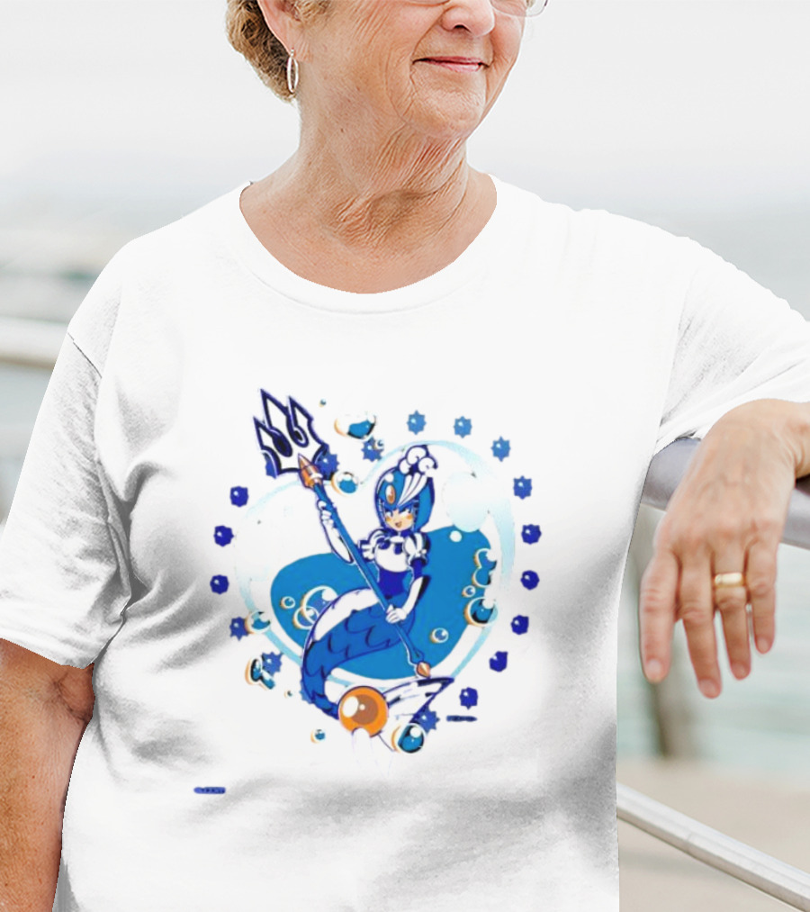 Splash Woman Mega Man Aqua Heart Capcom T-Shirt