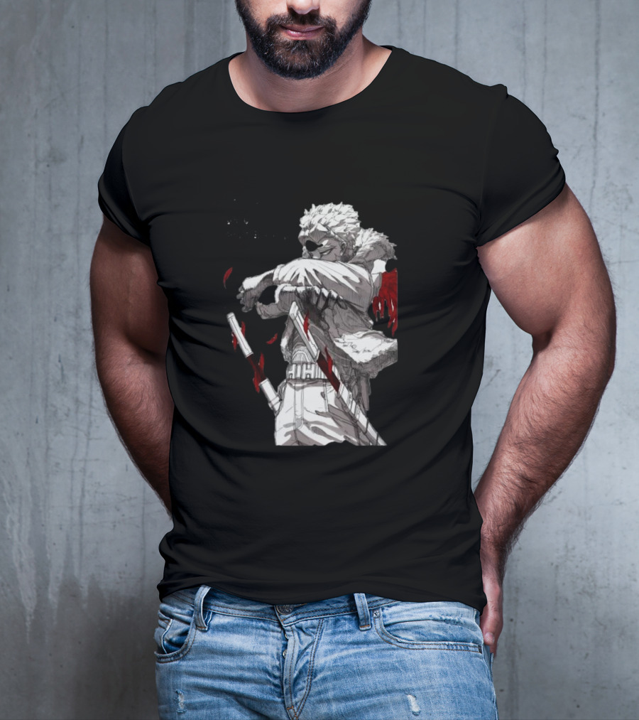 The My Hero Academia Anime Hawks With Swords And Japanese Text T-Shirt