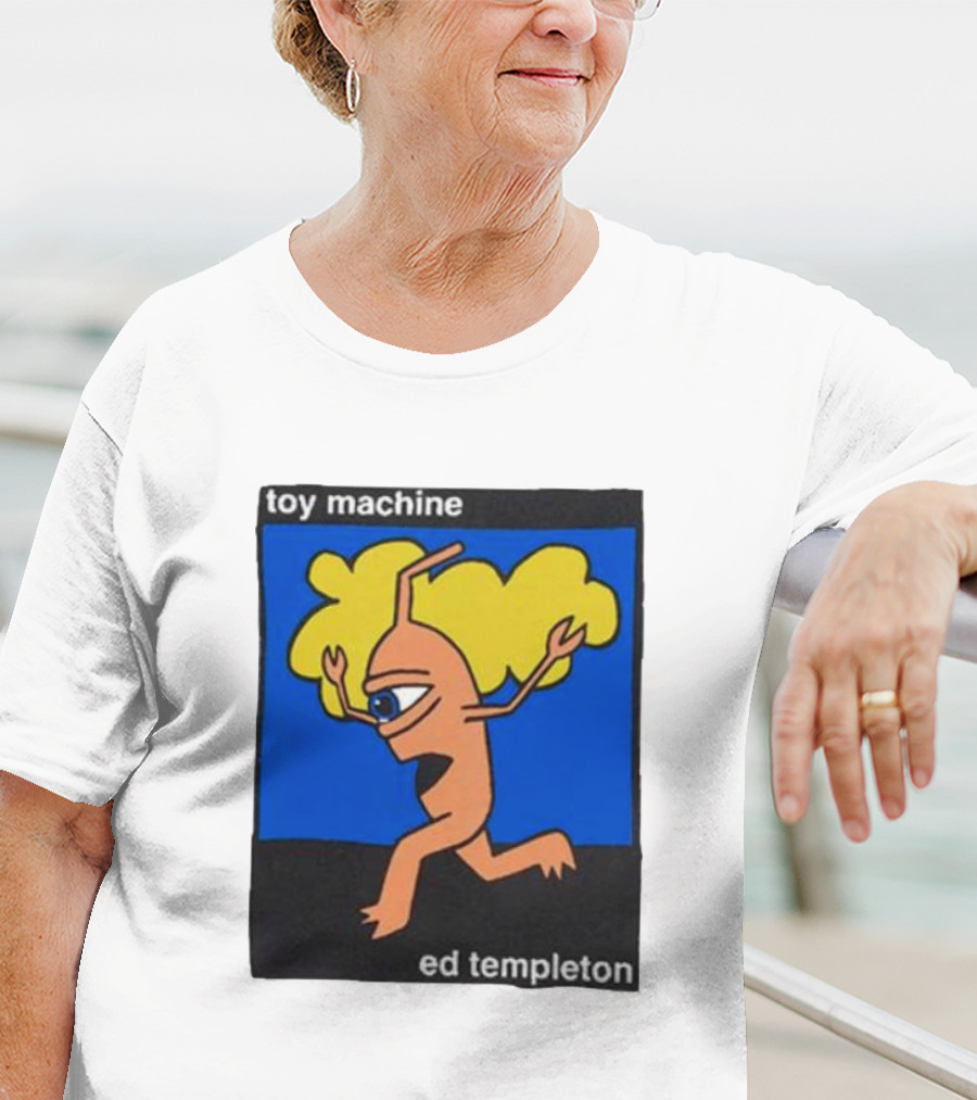 Toy Machine Ed Templeton Cartoon Character With Yellow Hair And One Eye T-Shirt