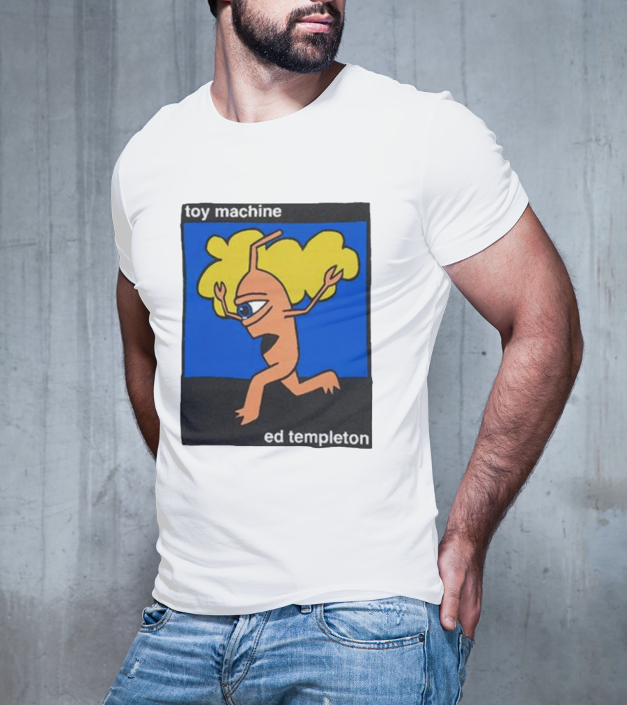 Toy Machine Ed Templeton Cartoon Character With Yellow Hair And One Eye T-Shirt