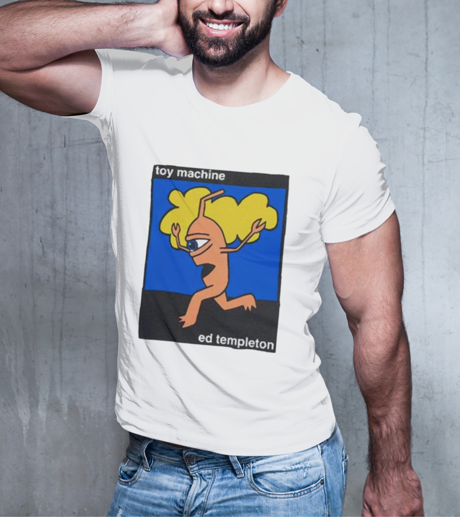 Toy Machine Ed Templeton Cartoon Character With Yellow Hair And One Eye T-Shirt