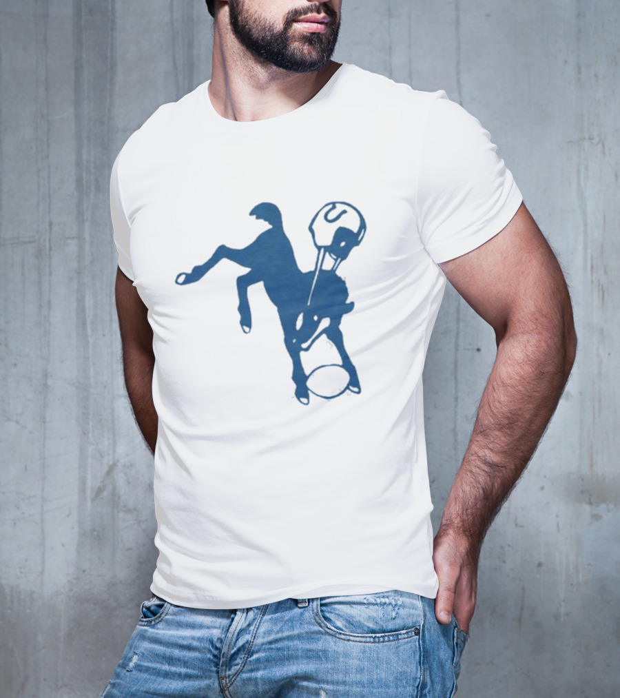 Indianapolis Colts 61 Blue Horse T-Shirt