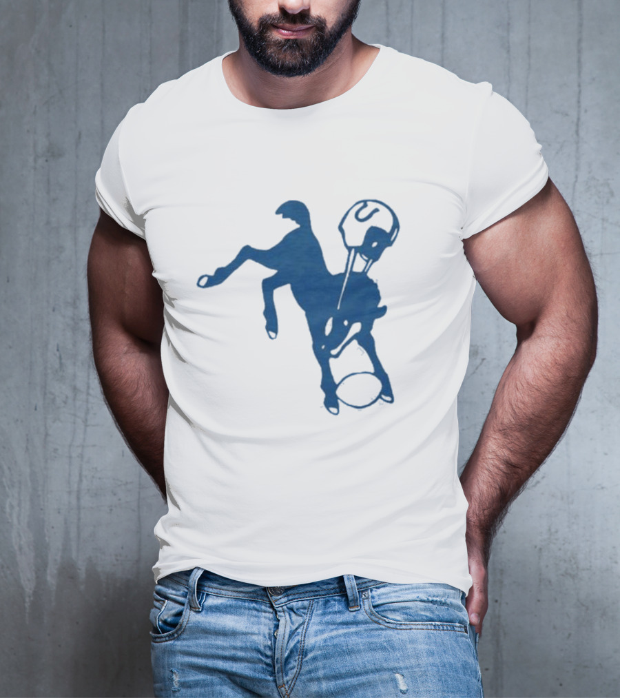 Indianapolis Colts 61 Blue Horse T-Shirt