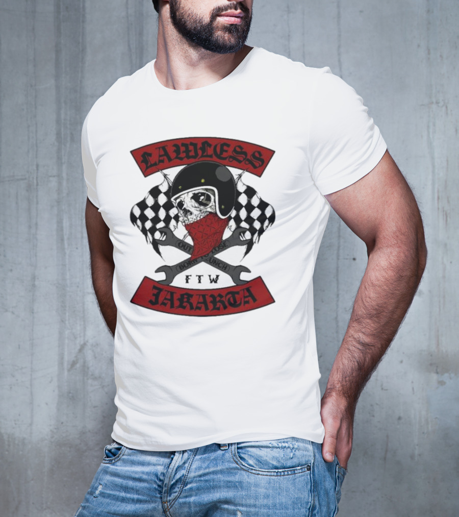 Lawless Jakarta FTW Outlaw Bones Punch Road Skull T-Shirt