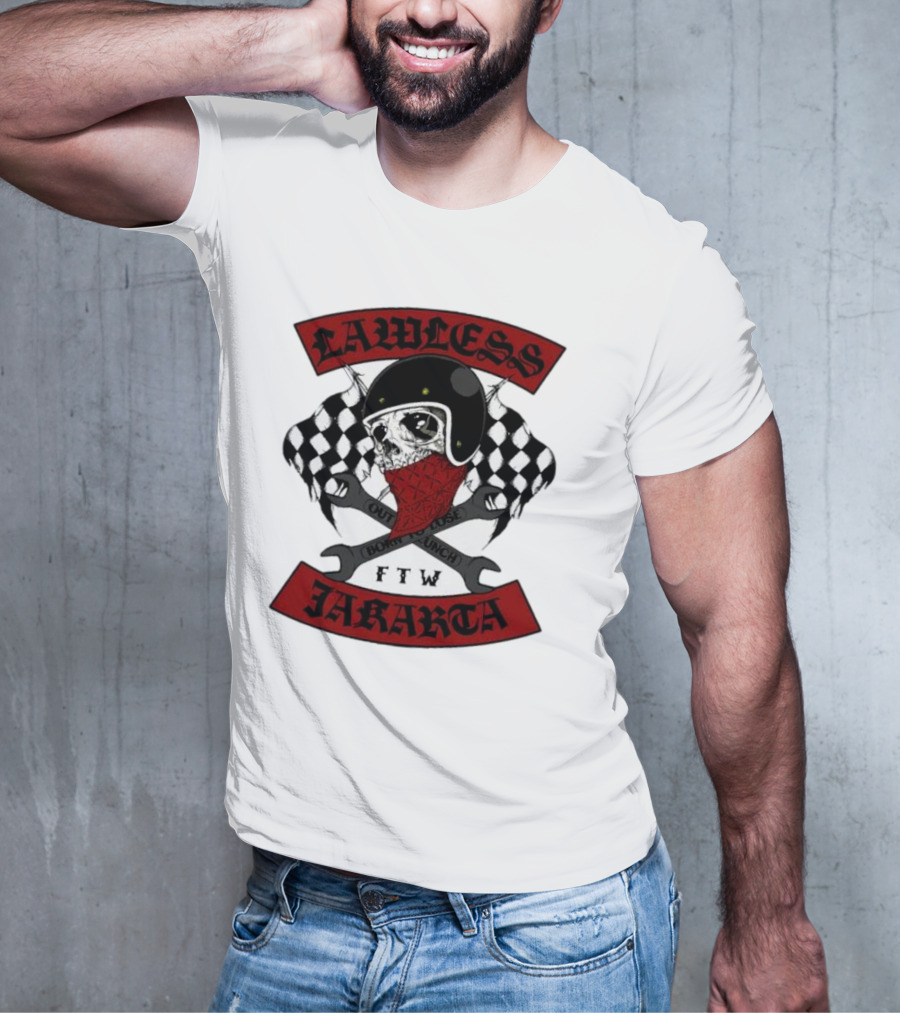 Lawless Jakarta FTW Outlaw Bones Punch Road Skull T-Shirt