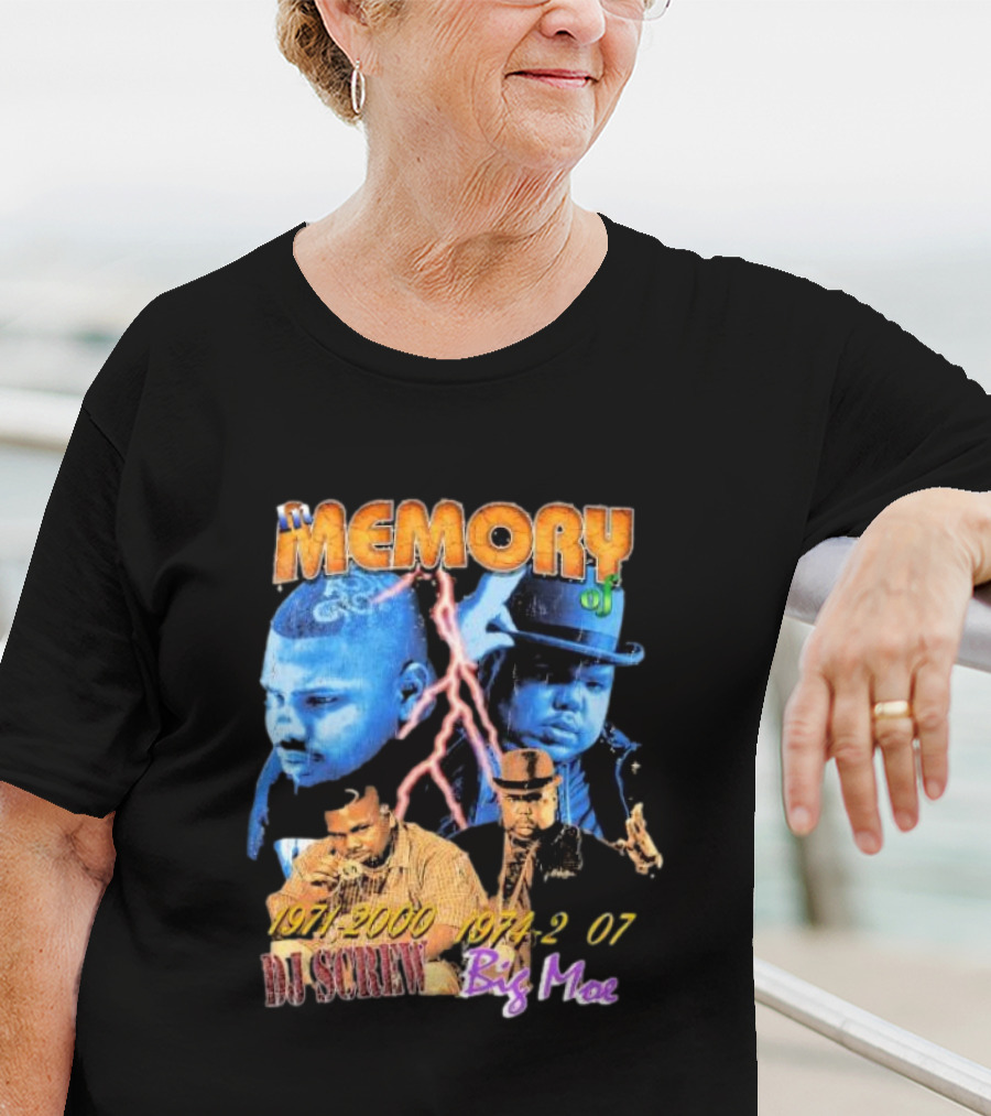 Memory 1971 2000 Dj Screw 1974 2007 Big Moe T-Shirt