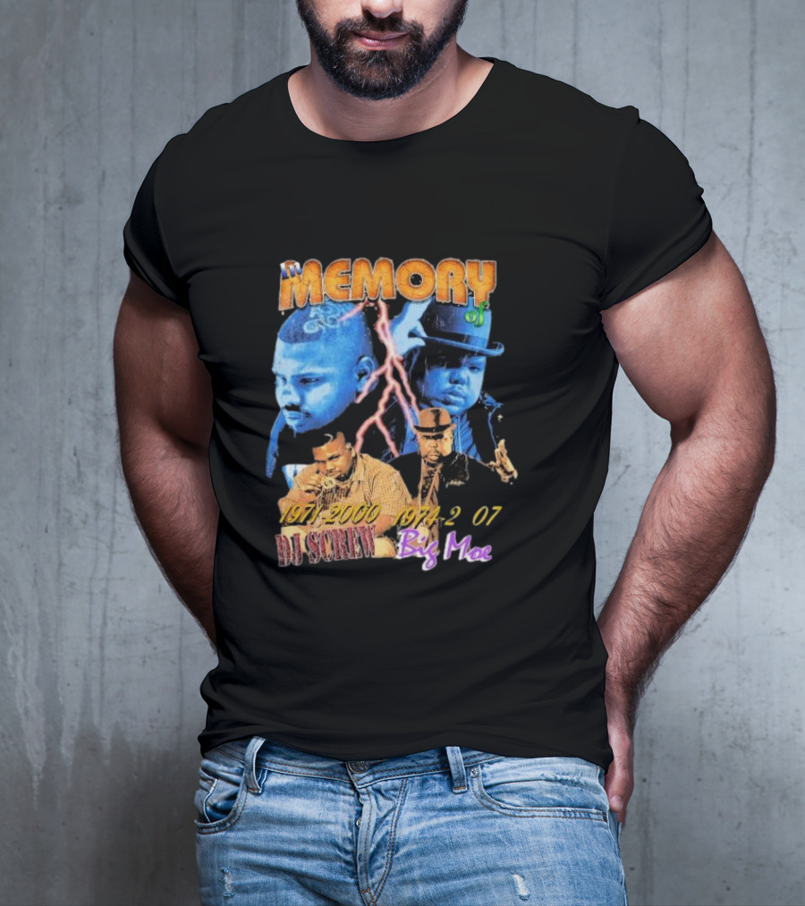 Memory 1971 2000 Dj Screw 1974 2007 Big Moe T-Shirt