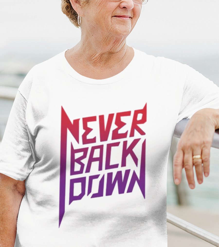 Nick Eh 30 Never Back Down Retro Gradient T-Shirt