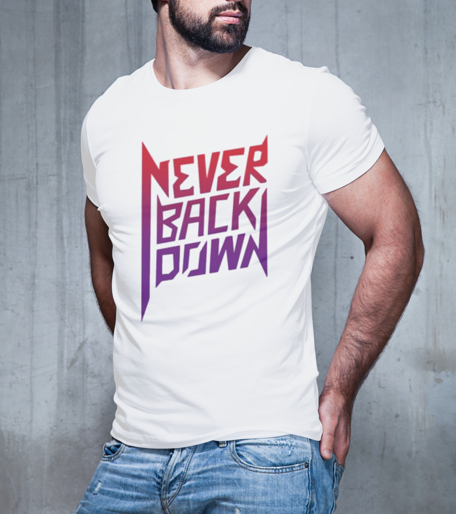 Nick Eh 30 Never Back Down Retro Gradient T-Shirt