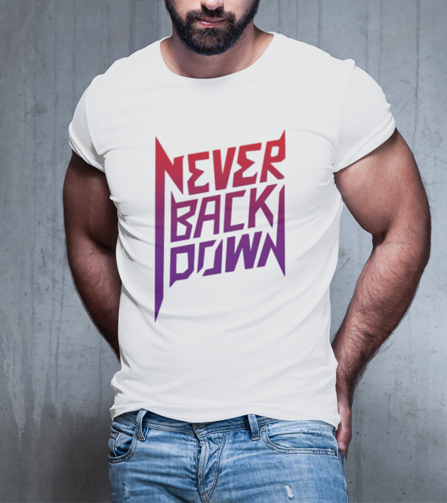 Nick Eh 30 Never Back Down Retro Gradient T-Shirt