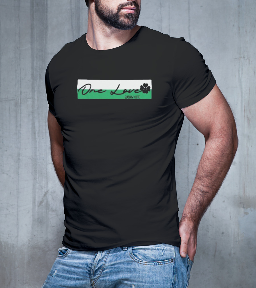 One Love Glasgow Celtic Shamrock T-Shirt
