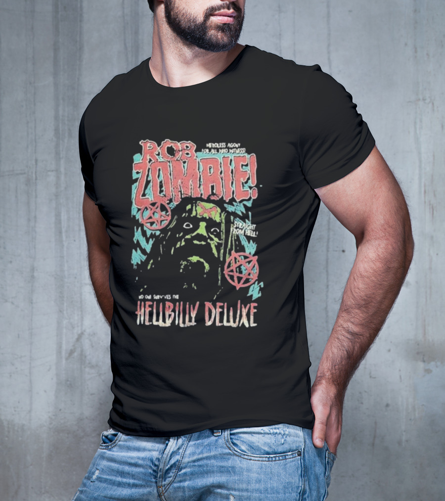 Rob Zombie Merciless Agony Hellbilly Deluxe Straight From Hell T-Shirt