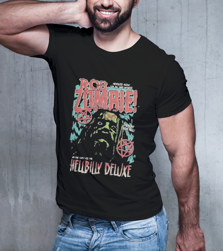 Rob Zombie Merciless Agony Hellbilly Deluxe Straight From Hell T-Shirt