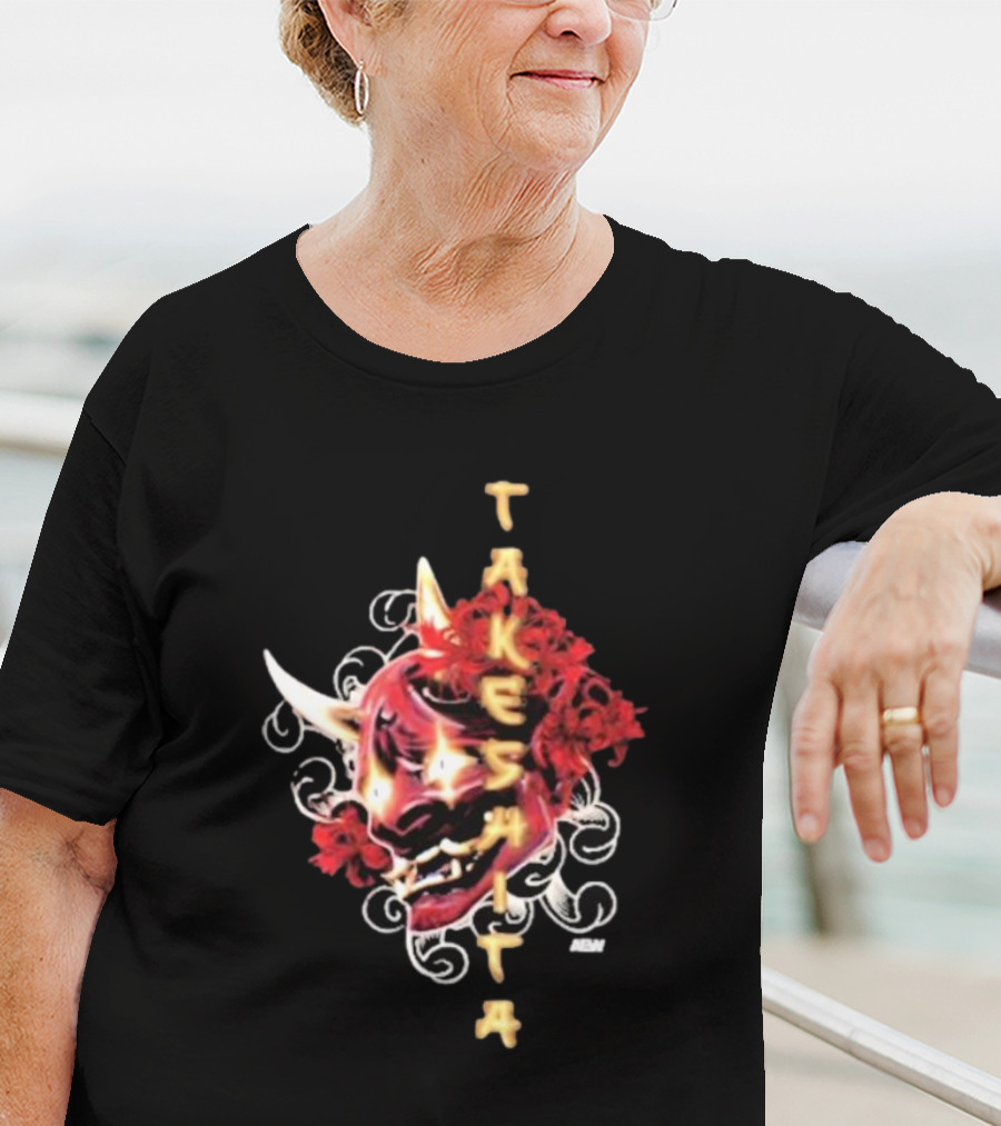 Takeshita Demon Oni Mask Floral ABM T-Shirt