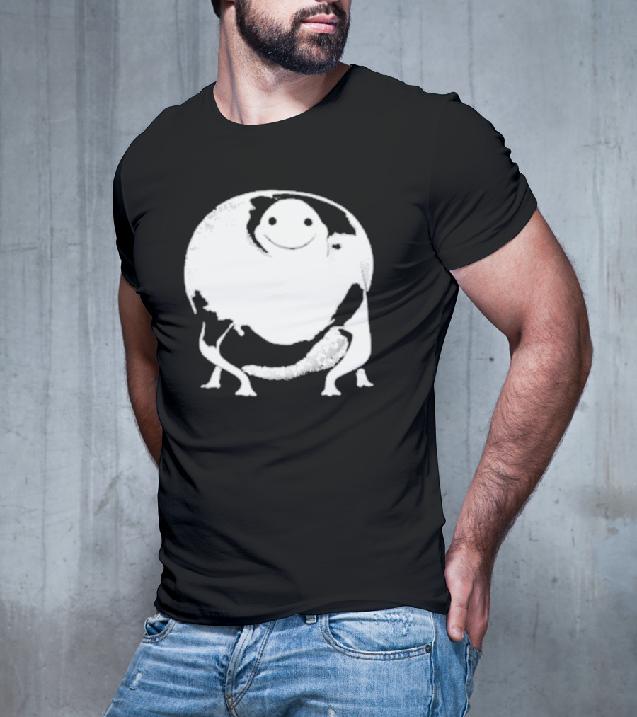 Marble City Pizza Cow Happy Black And White Smiling Cow T-Shirt