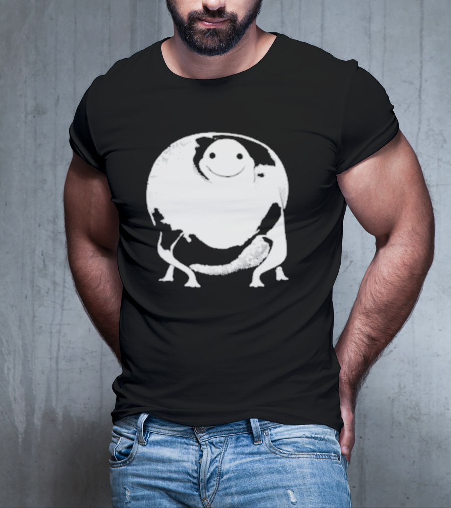 Marble City Pizza Cow Happy Black And White Smiling Cow T-Shirt