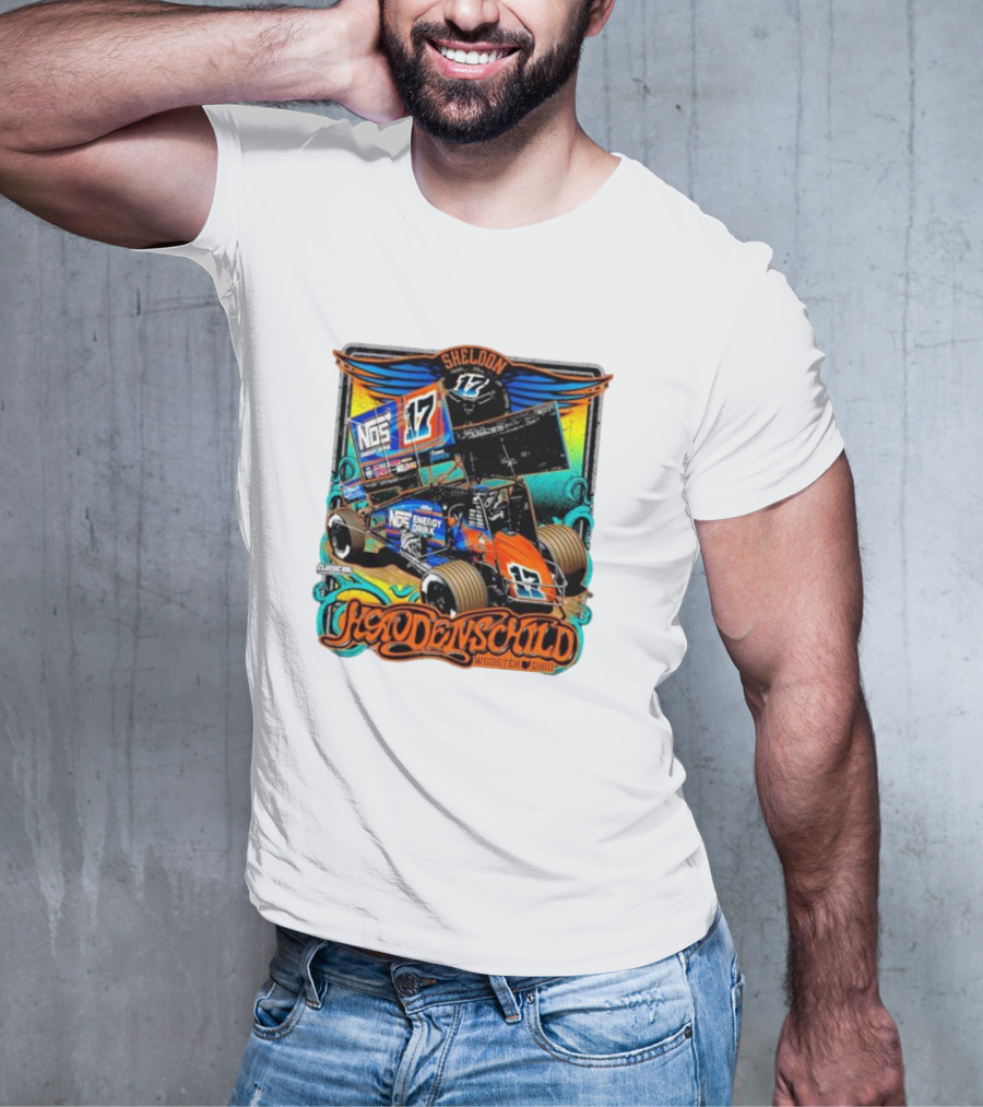 Sheldon Haudenschild NOS Energy Drink 17 Wooster Ohio Classic Ink Racing T-Shirt