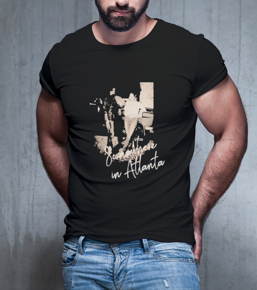Somewhere In Atlanta Retro Car Scene T-Shirt