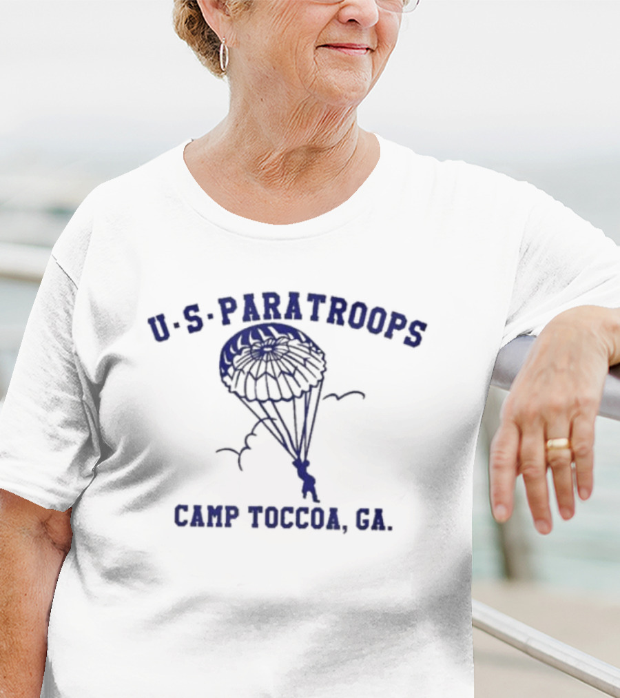 U S Paratroops Camp Toccoa Ga Parachute Iconic T-Shirt