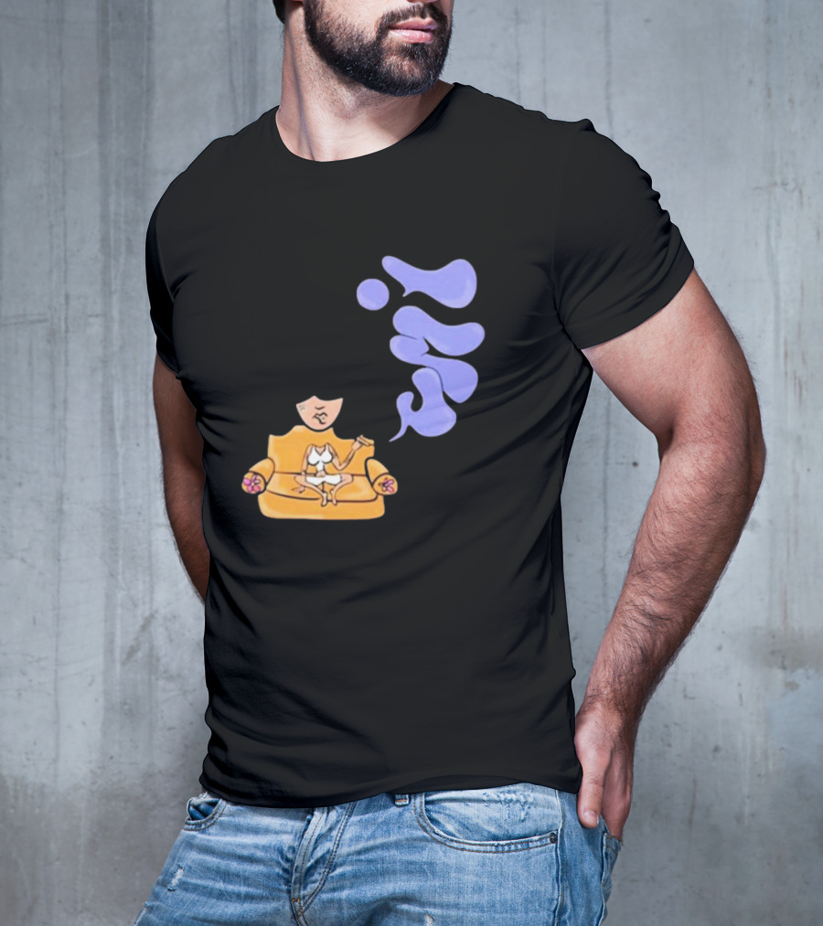Umi Sitting On Couch With Whoisumi Stylized Smoke T-Shirt