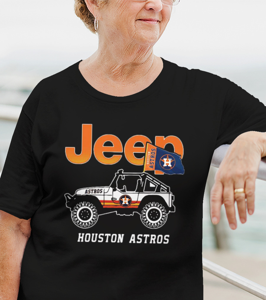 Jeep Astros Houston Astros Baseball Flag Wrangler T-Shirt