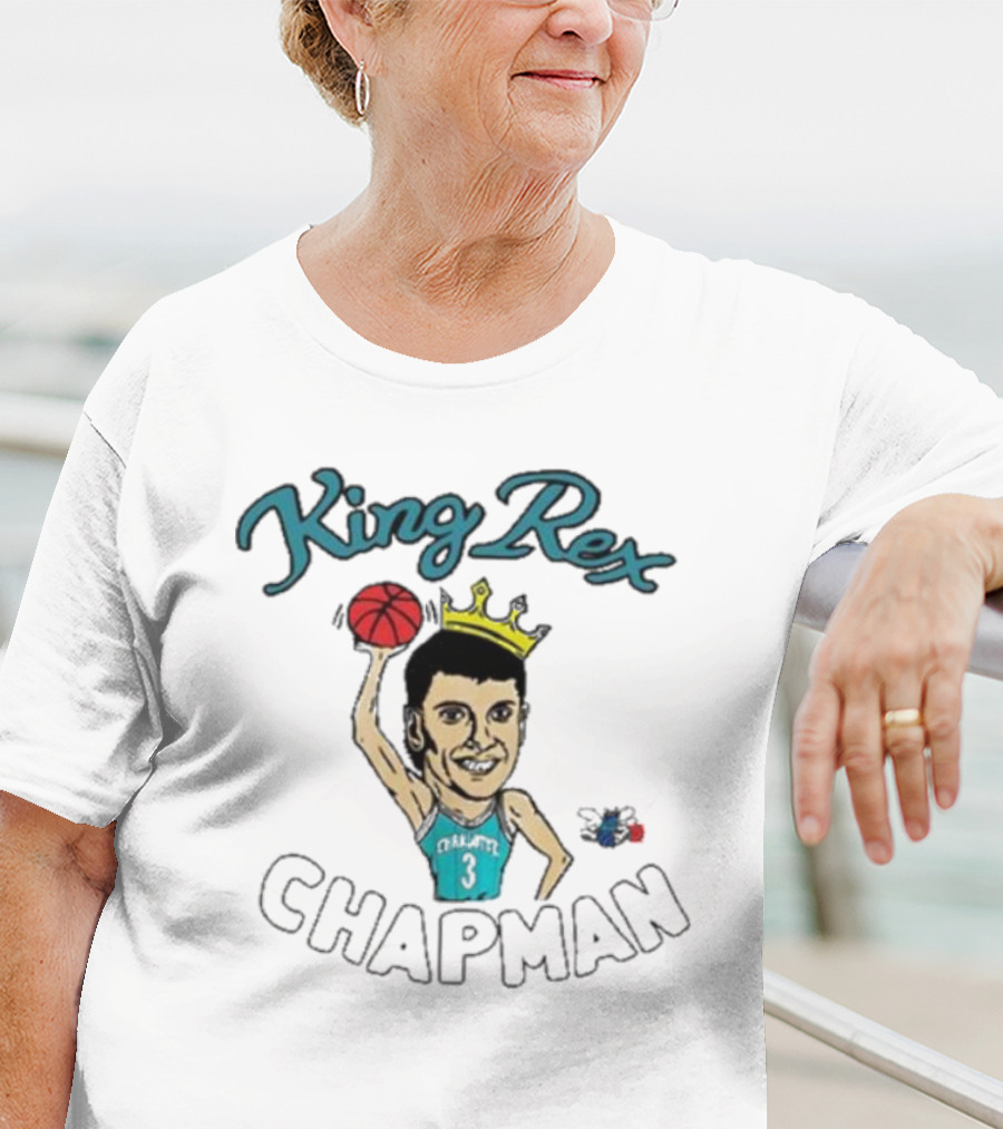 King Rex Chapman Basketball Legend With Crown And Ball In Charlotte 3 Jersey T-Shirt