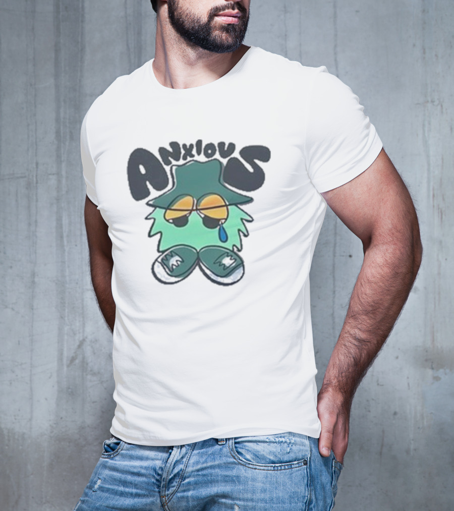 Anxious Tearful Character With Sunglasses And Hat T-Shirt