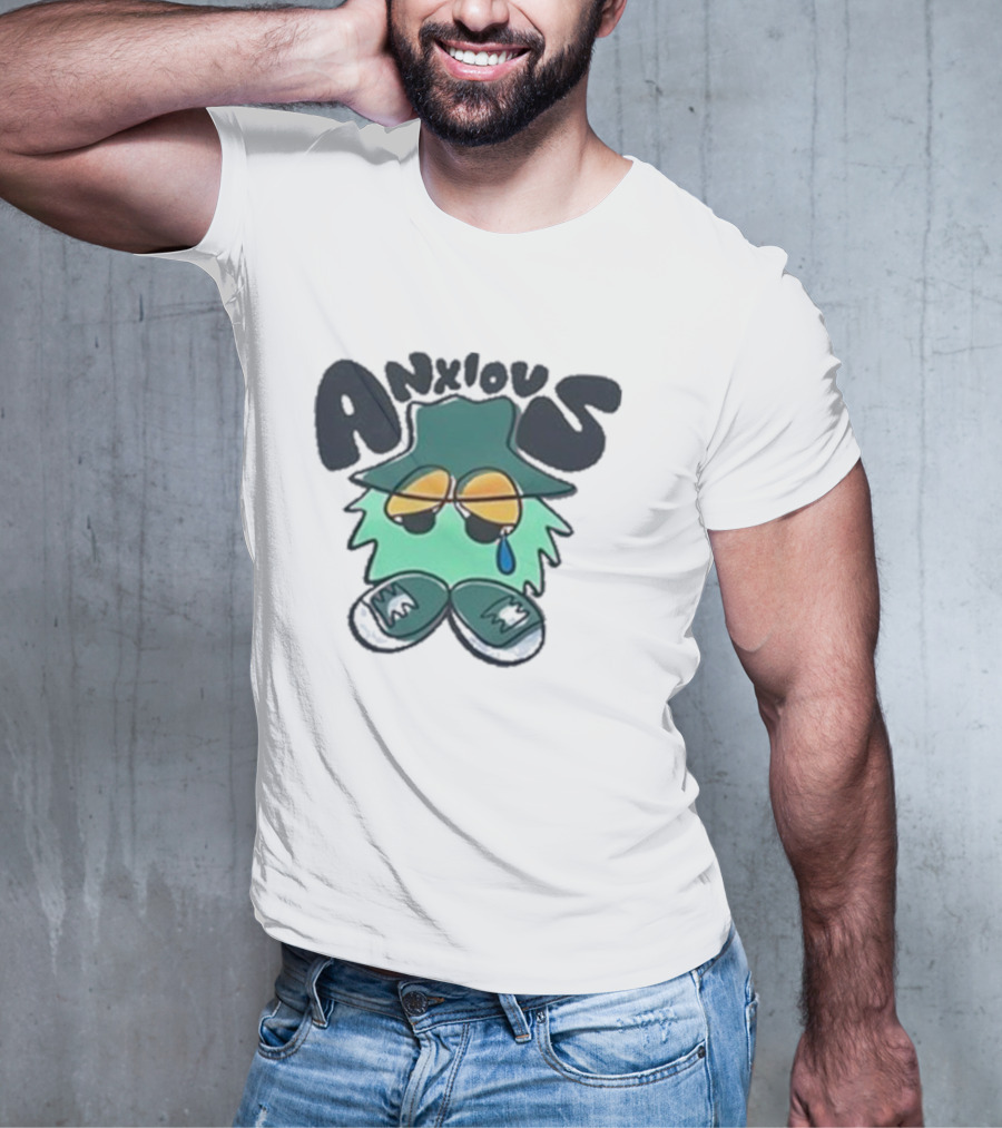 Anxious Tearful Character With Sunglasses And Hat T-Shirt