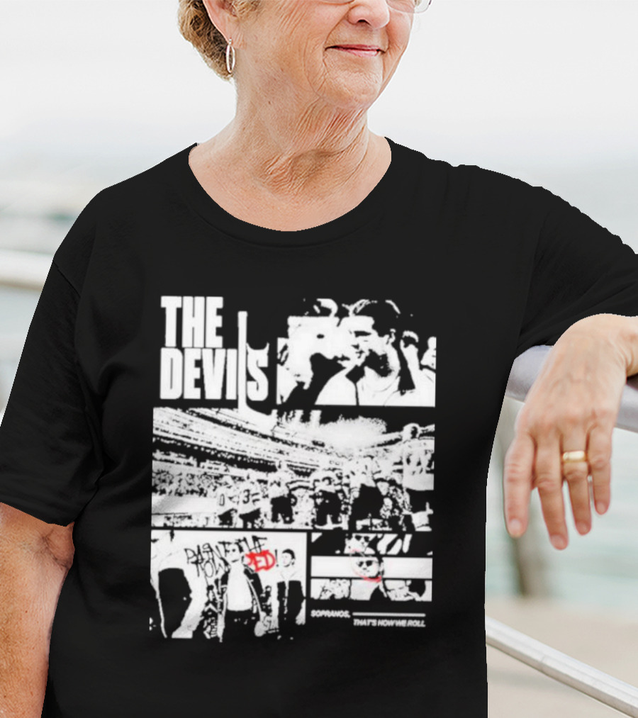 The Devils Sopranos That's How We Roll Comic-Style Collage T-Shirt