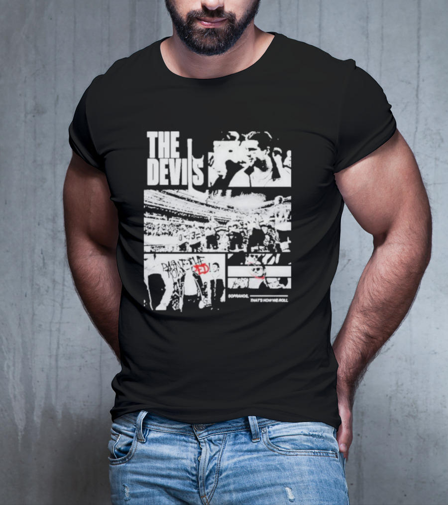 The Devils Sopranos That's How We Roll Comic-Style Collage T-Shirt