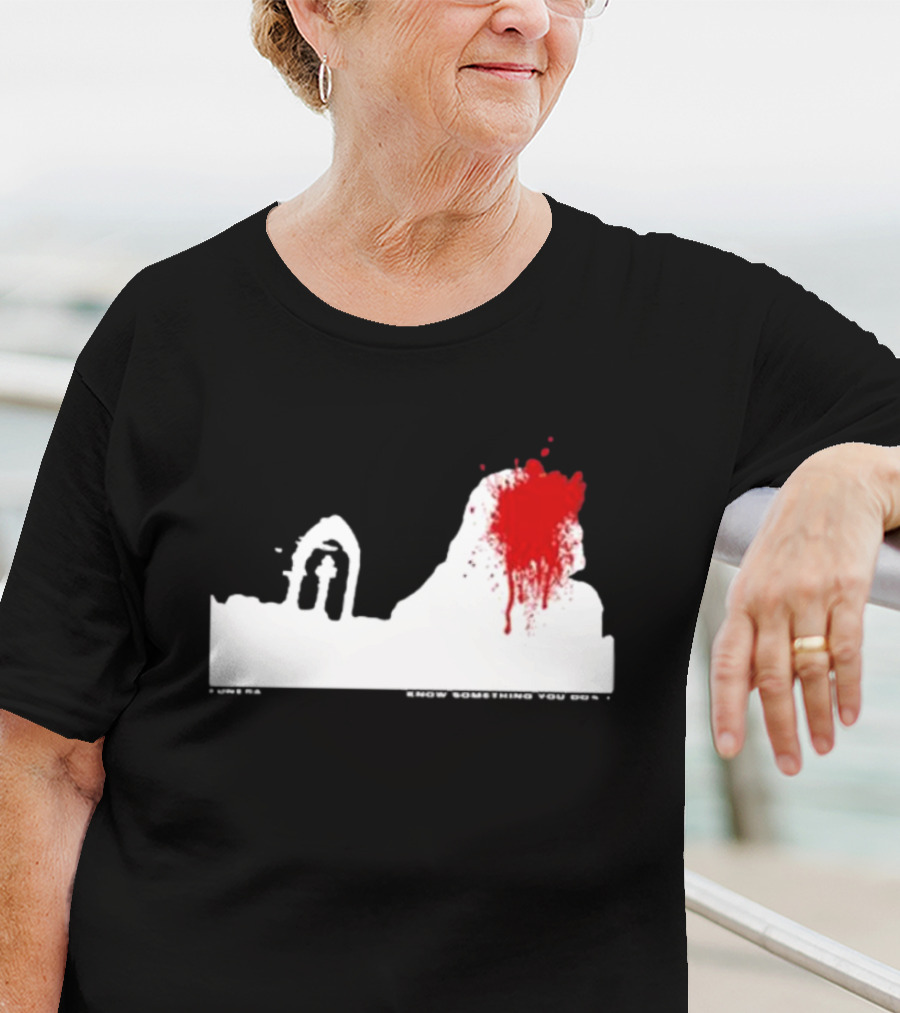 Siqaeda Funeral I Know Something You Don’t Red Splatter Archway Scene T-Shirt