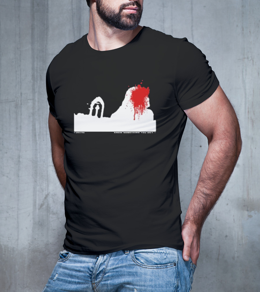 Siqaeda Funeral I Know Something You Don’t Red Splatter Archway Scene T-Shirt
