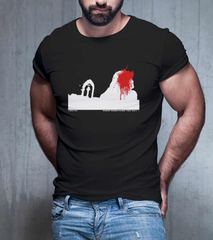 Siqaeda Funeral I Know Something You Don’t Red Splatter Archway Scene T-Shirt