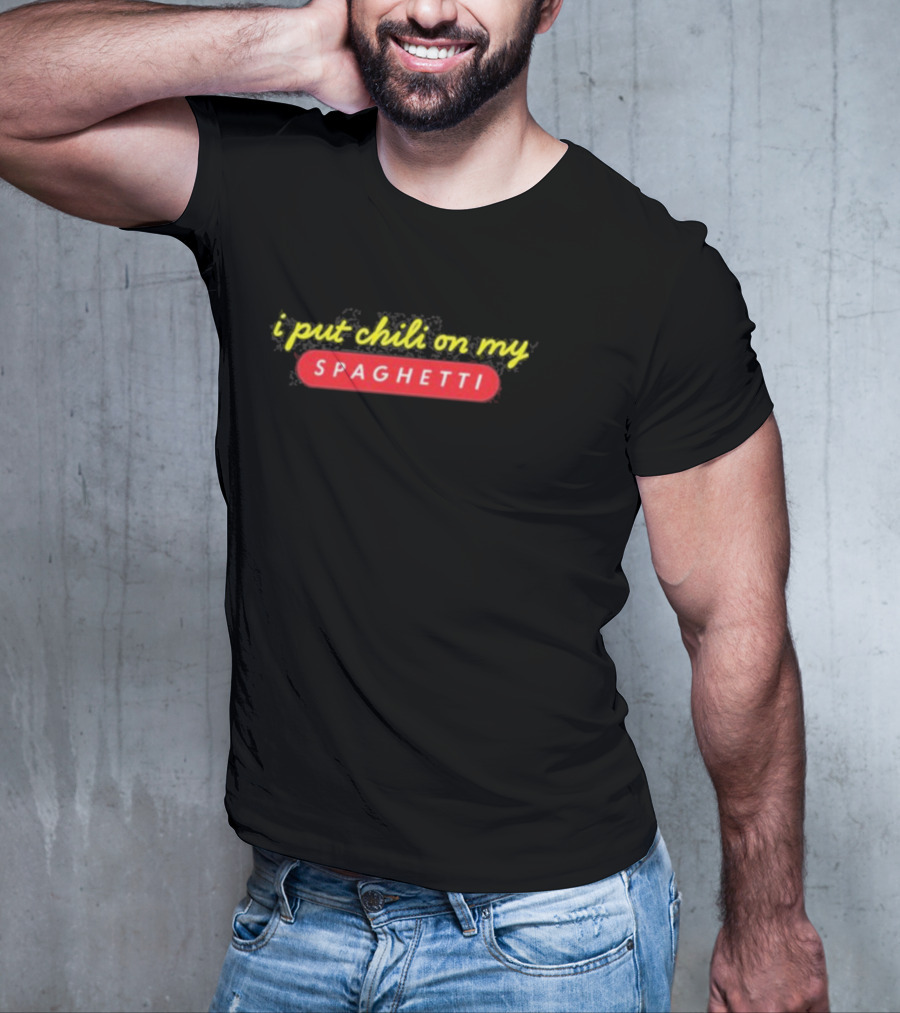 Siryacht I Put Chili On My Spaghetti Bold Yellow T-Shirt