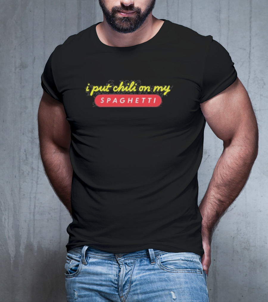 Siryacht I Put Chili On My Spaghetti Bold Yellow T-Shirt