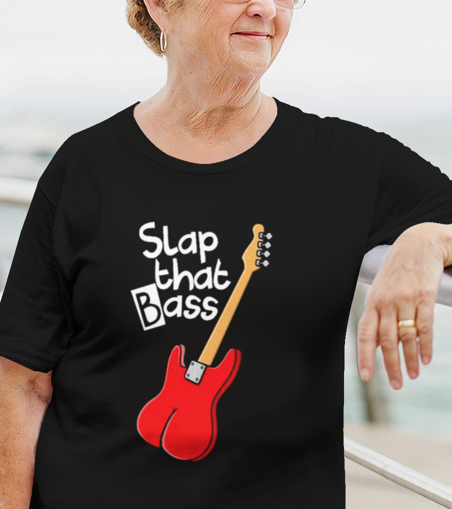 Slap That Bass Red Electric Guitar T-Shirt