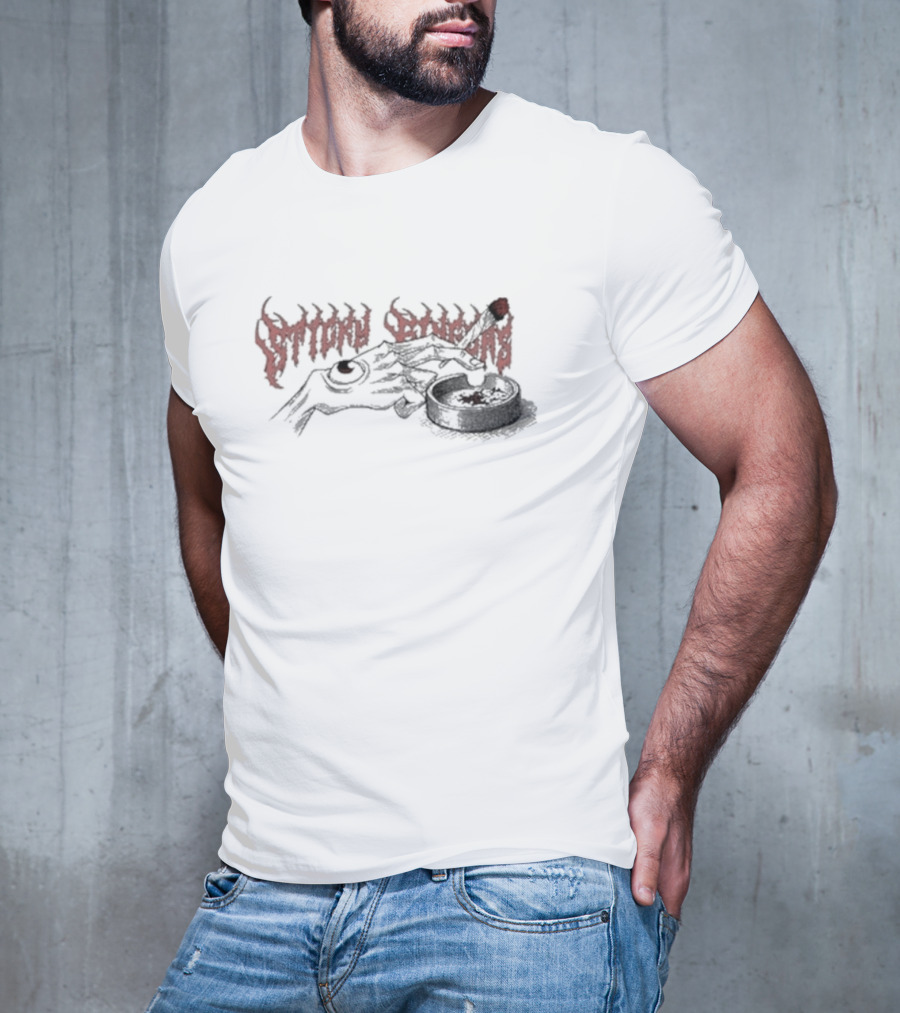 Sticky Fingers Skeleton Hand Cigarette Ashtray T-Shirt