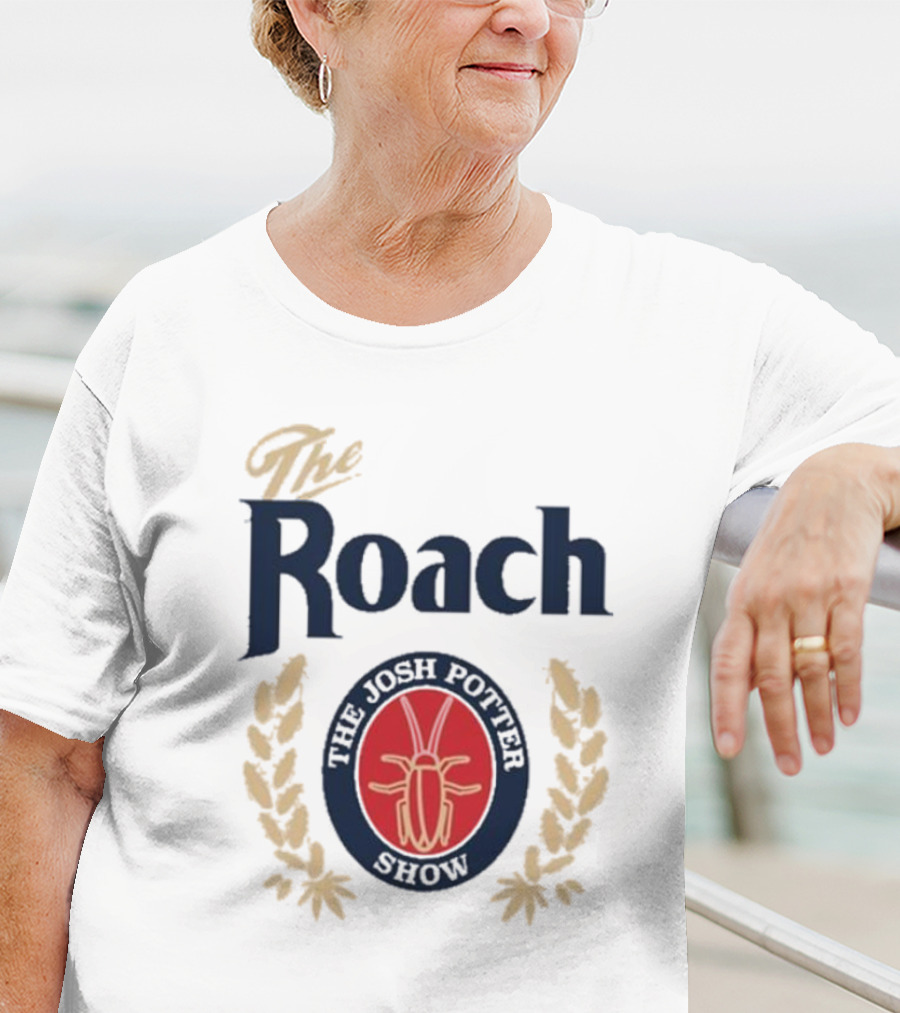 The Josh Potter Show The Roach Emblem With Laurel Wreath And Insect T-Shirt